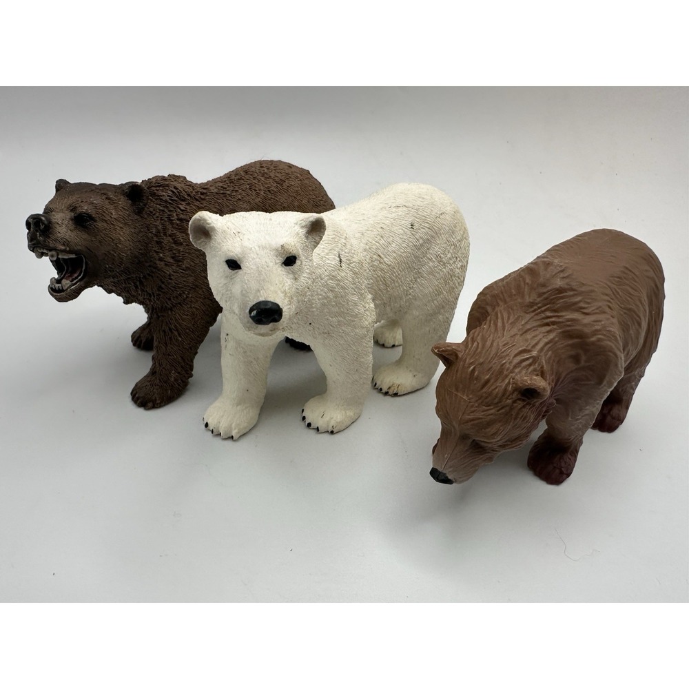 Grizzly‎ Bear Cub Figurine - Detailed Plastic Model Figure - Cake Toppers